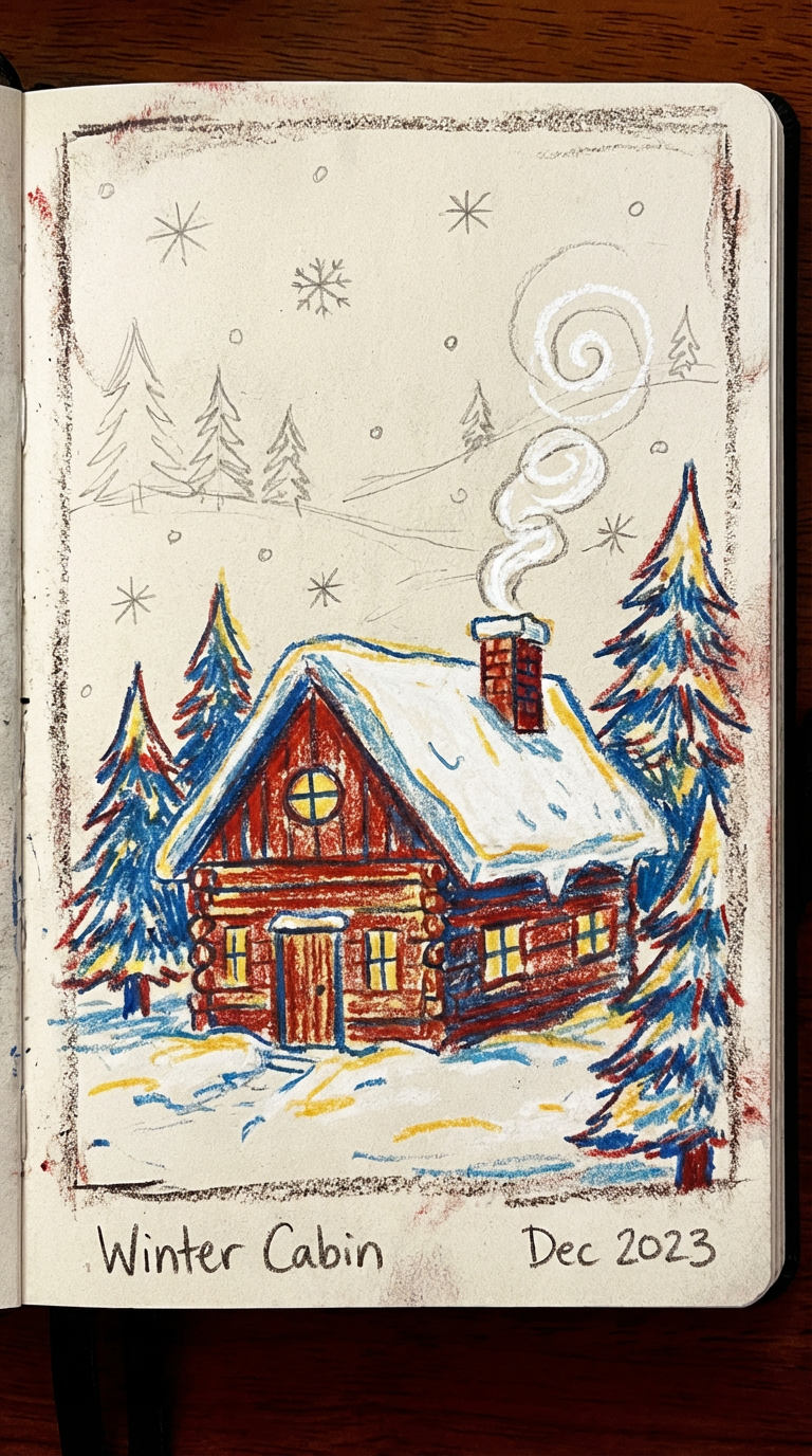  蜡笔绘本风（Drawing Crayon Notebook Art）